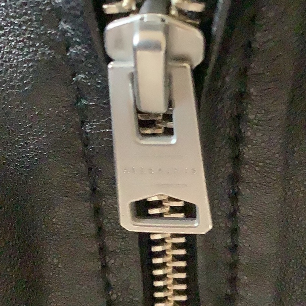 Gorgeous… Gorgeous All Saints Della Leather Bomber Jacket 🖤🖤🖤 - Picture 5 of 13